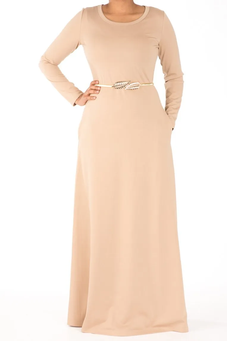 Nude Modern Cut Dress