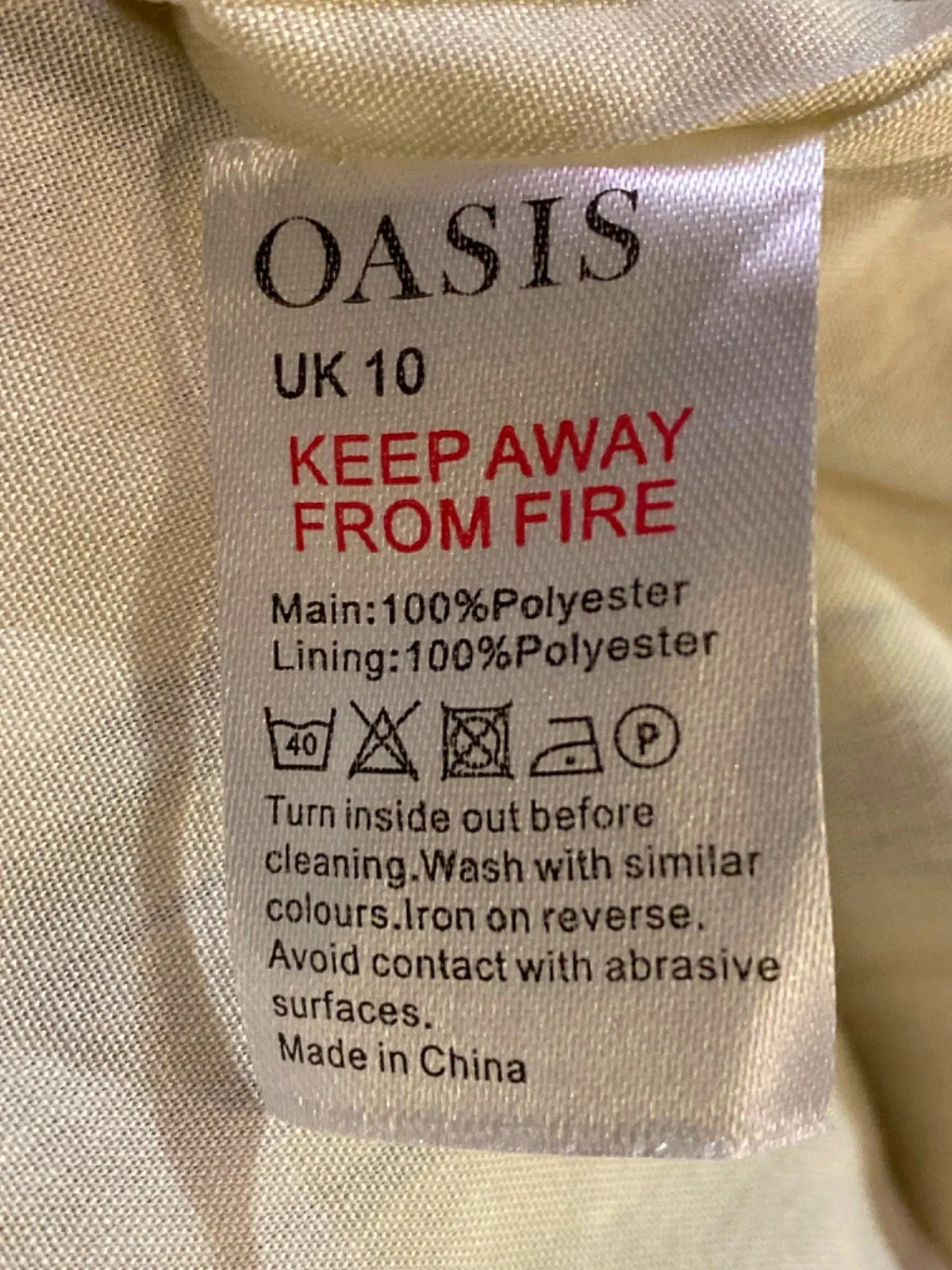 OASIS Ivory Kat Jacquard Print Long Sleeve Top UK 10