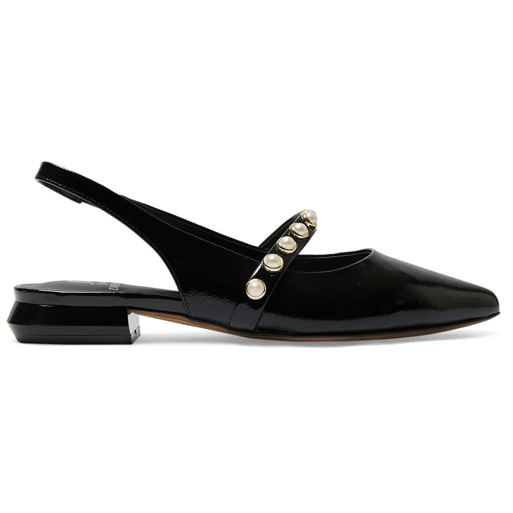 Opal Flat in Black Patent