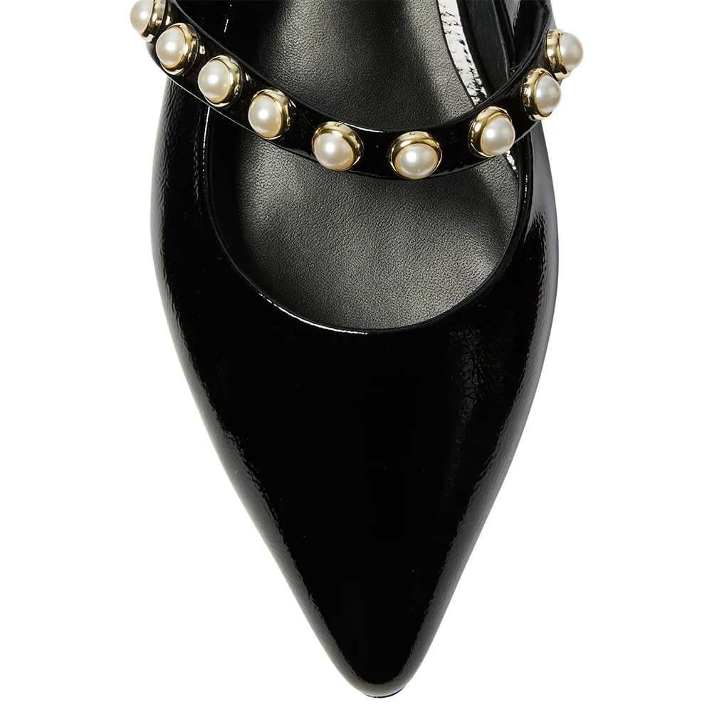 Opal Flat in Black Patent
