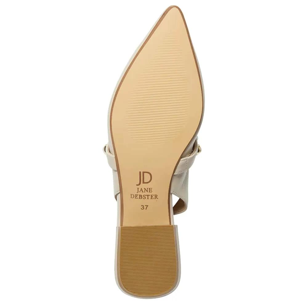 Opal Flat in Ivory Leather