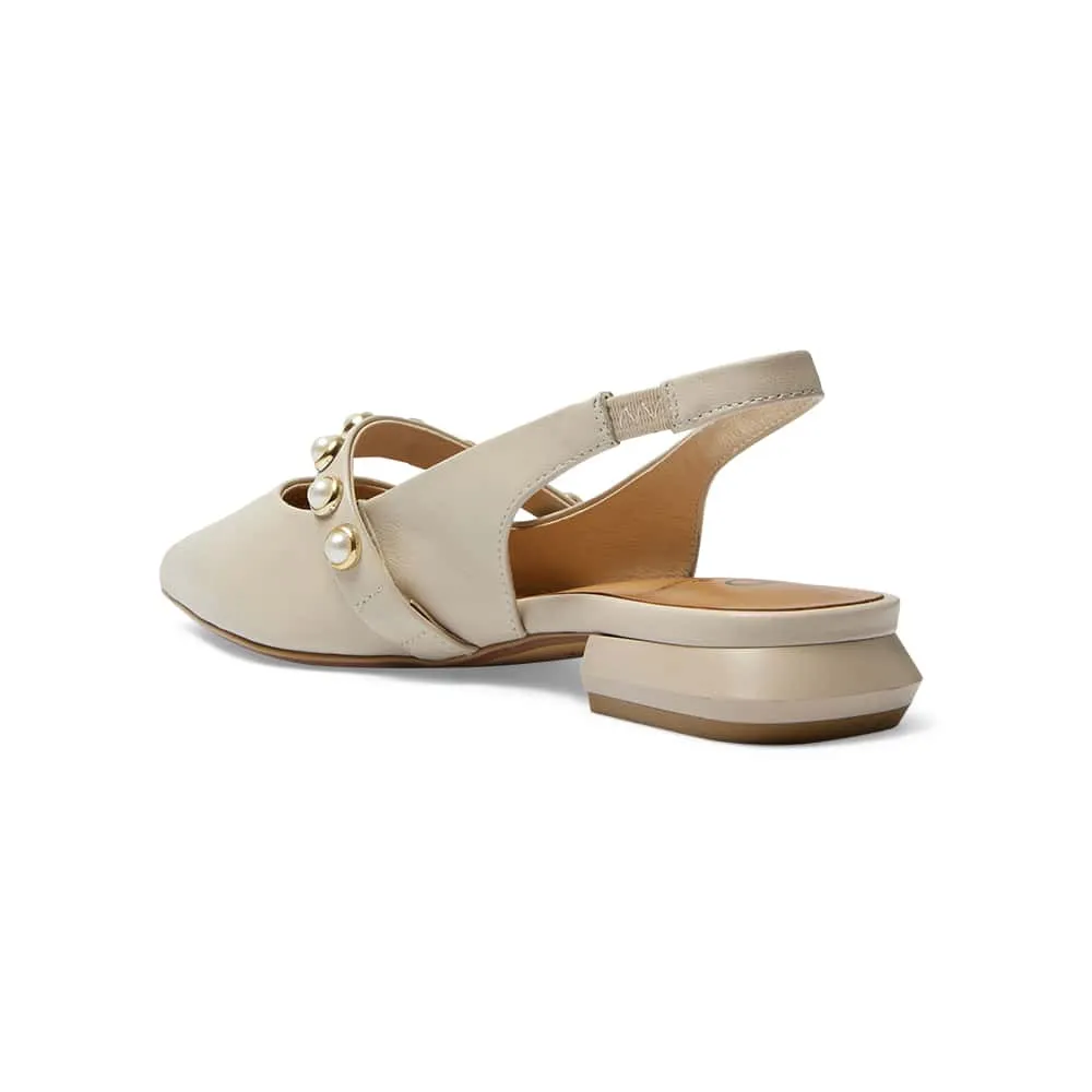 Opal Flat in Ivory Leather