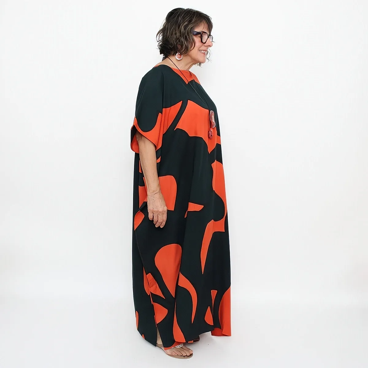 Orange Modern Sunset Kaftan