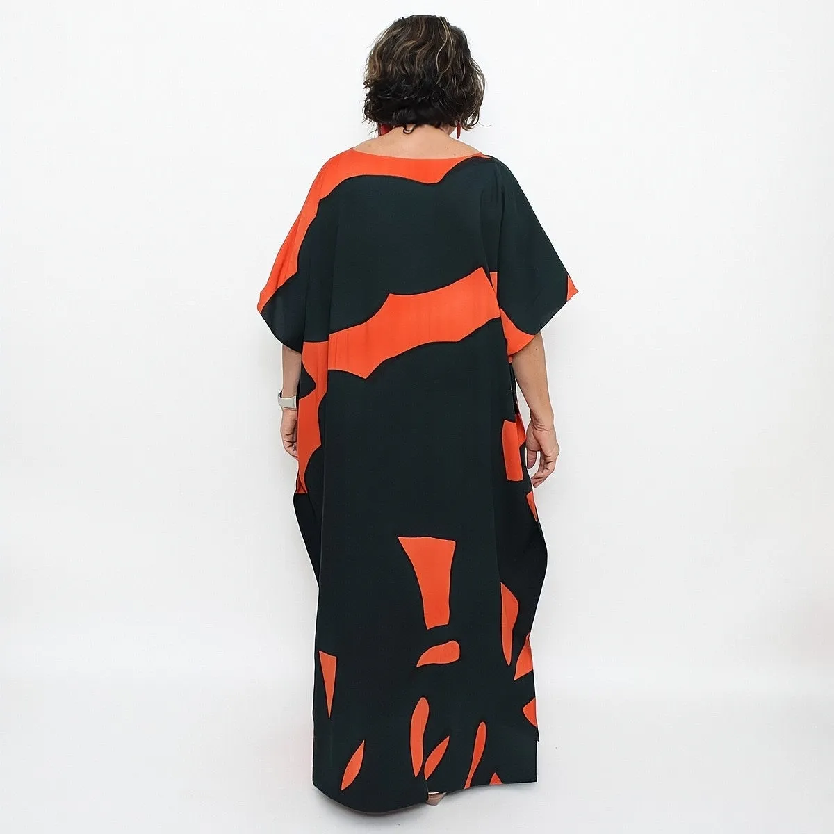 Orange Modern Sunset Kaftan