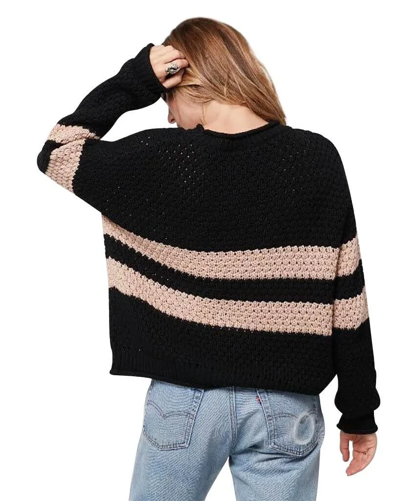 Ozzie Stripe Sweater, Black