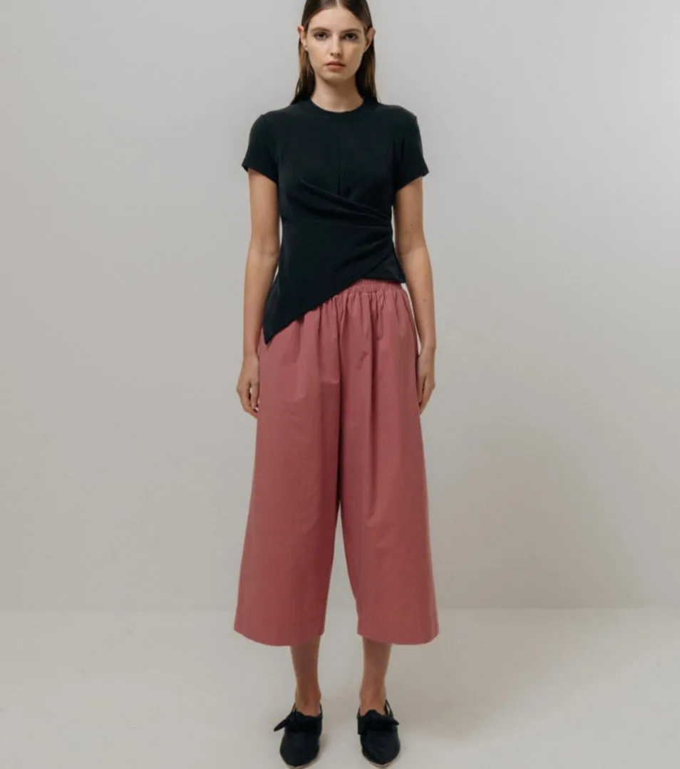 Pink Cropped Culottes