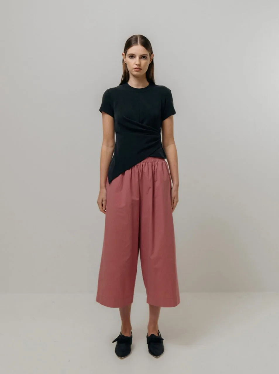 Pink Cropped Culottes