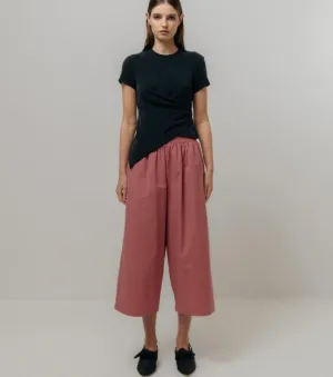 Pink Cropped Culottes