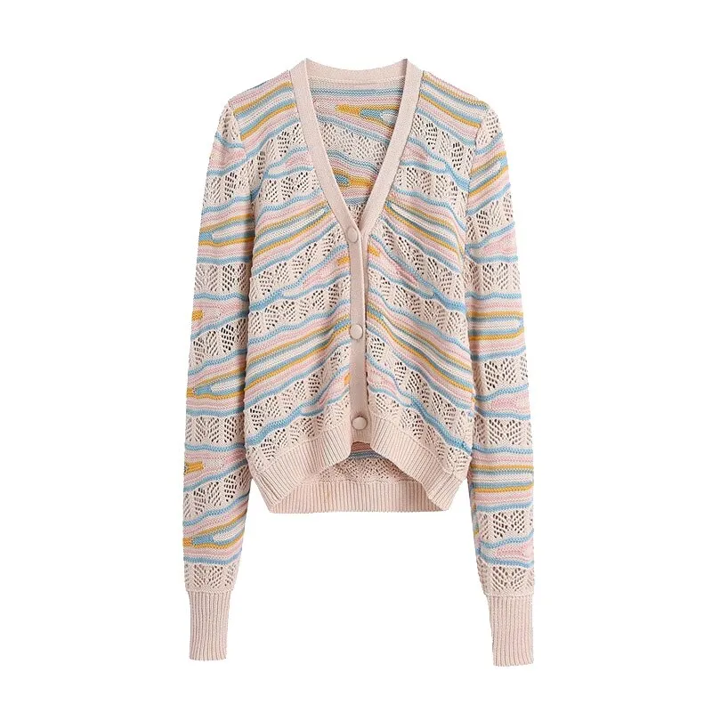 POINTELLE KNIT CARDIGAN