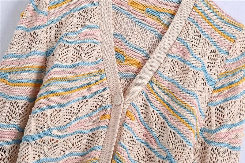 POINTELLE KNIT CARDIGAN
