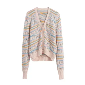 POINTELLE KNIT CARDIGAN
