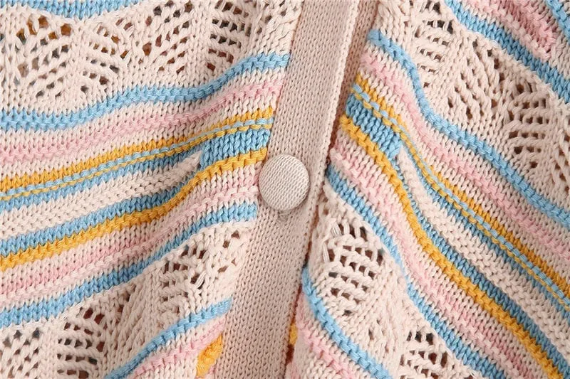 POINTELLE KNIT CARDIGAN
