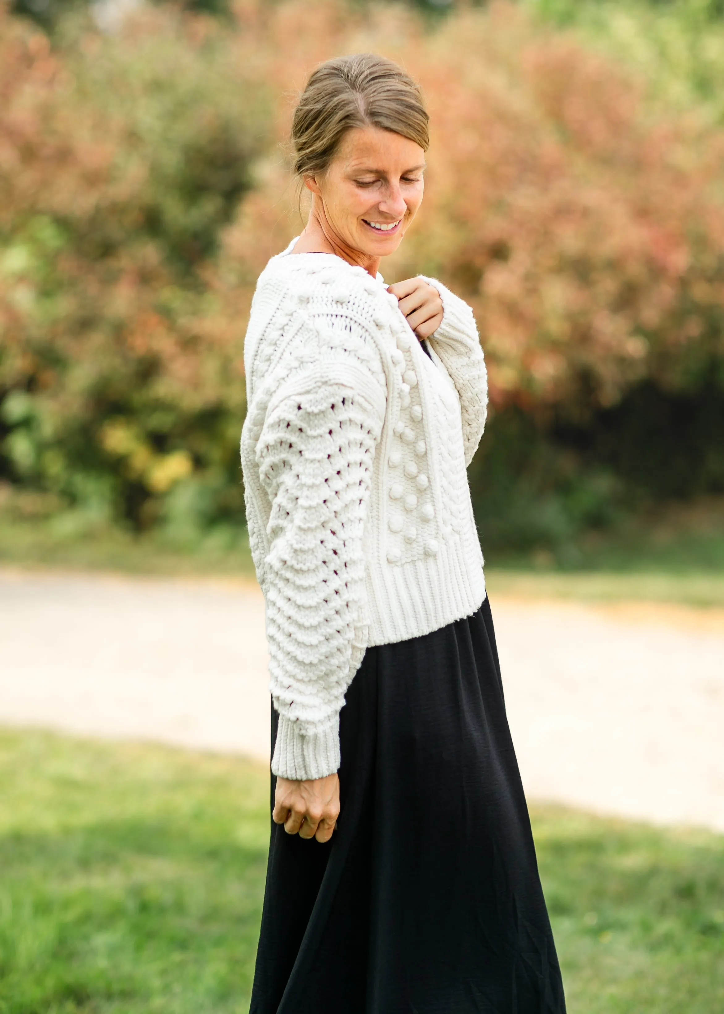 Pom Pom Open Front Cardigan - FINAL SALE
