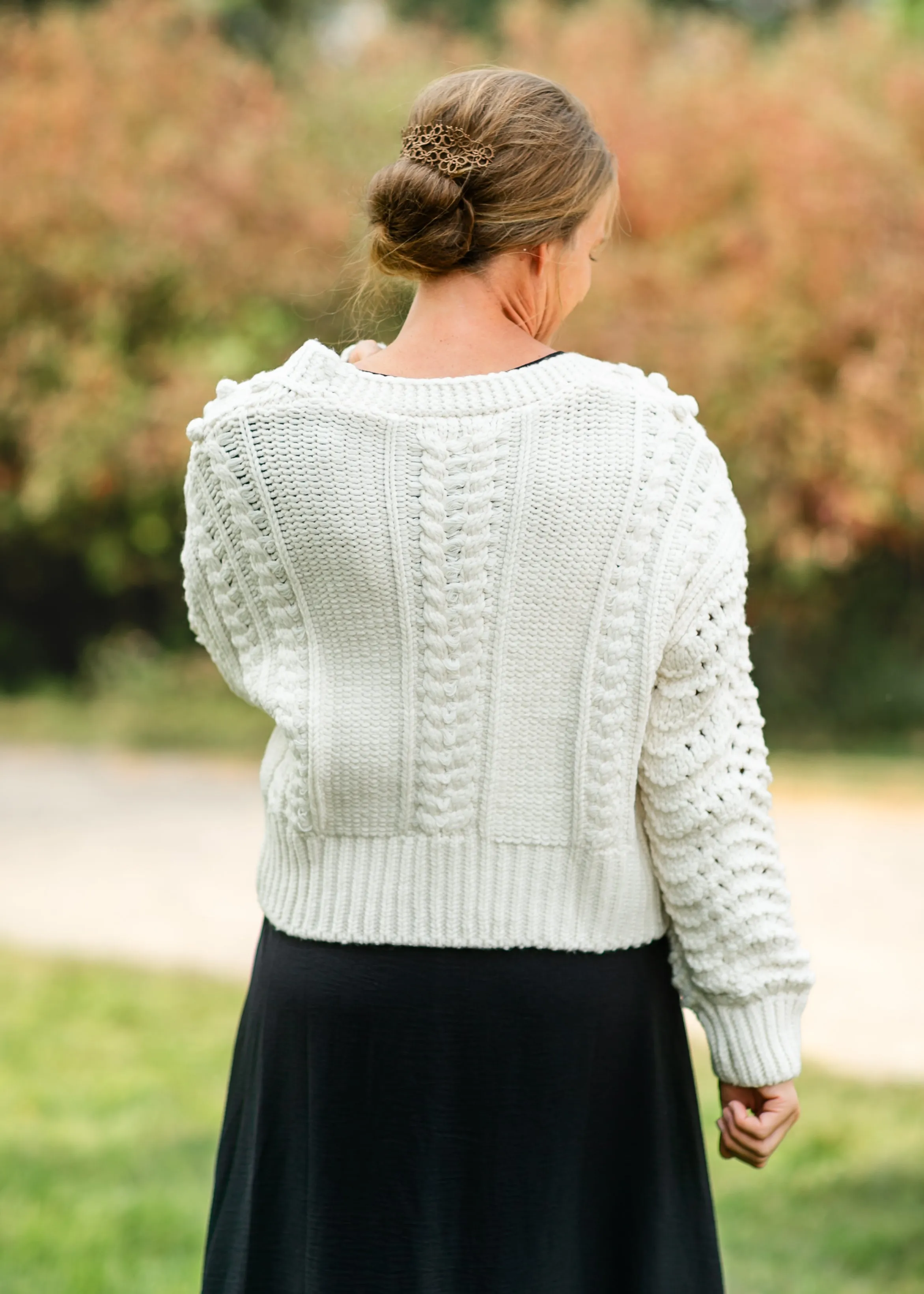 Pom Pom Open Front Cardigan - FINAL SALE