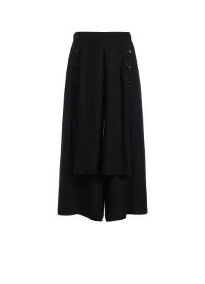 POPLIN FRONT LAYERED FLARED PANTS