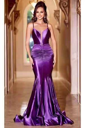 Portia and Scarlett PS24090 -long- Spaghetti Strap Trumpet Prom Dress
