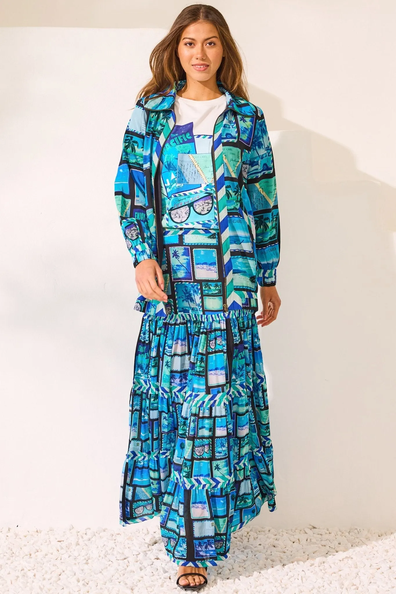 Postcards Oversized Bomber Jacket