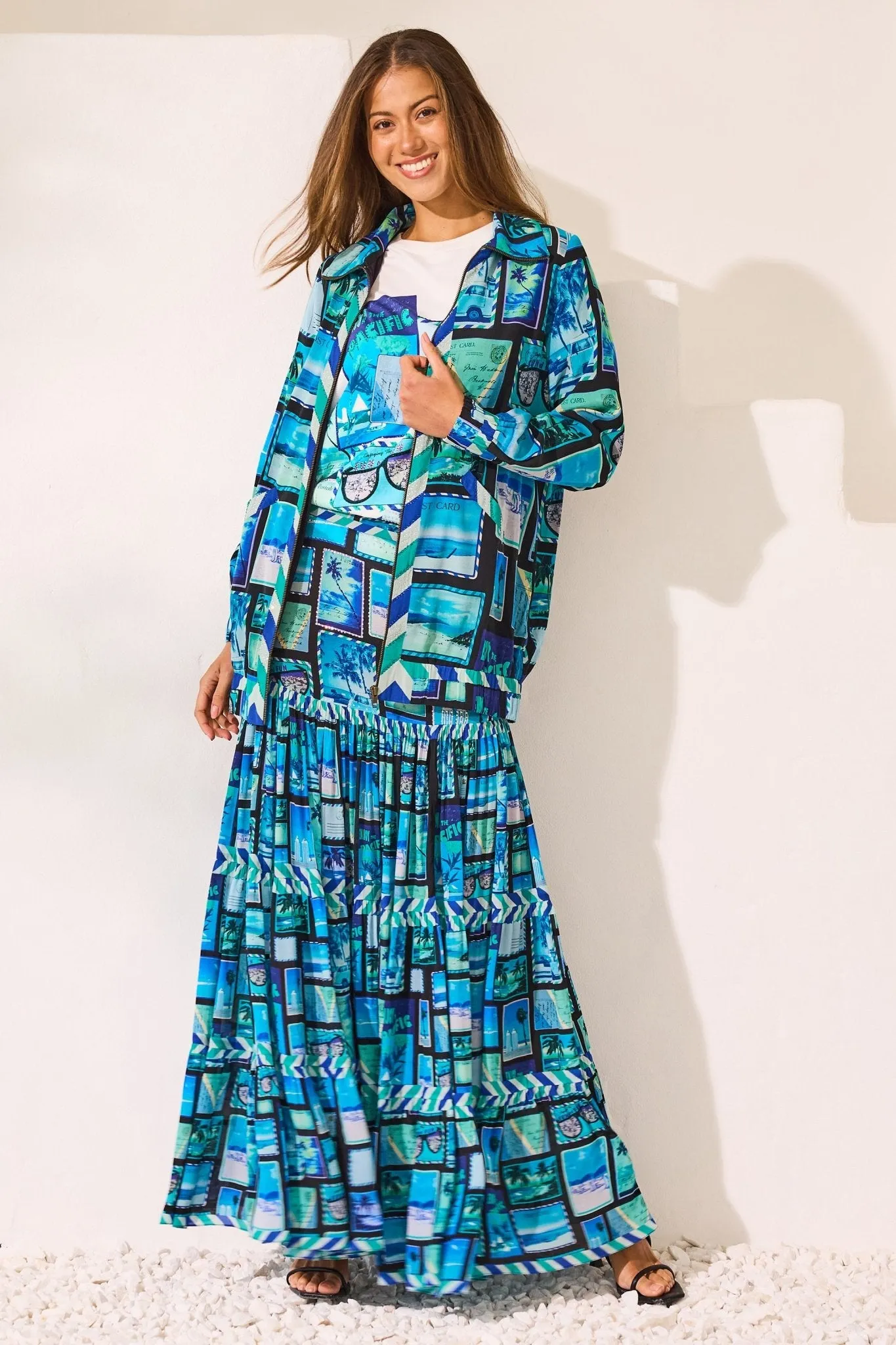 Postcards Oversized Bomber Jacket