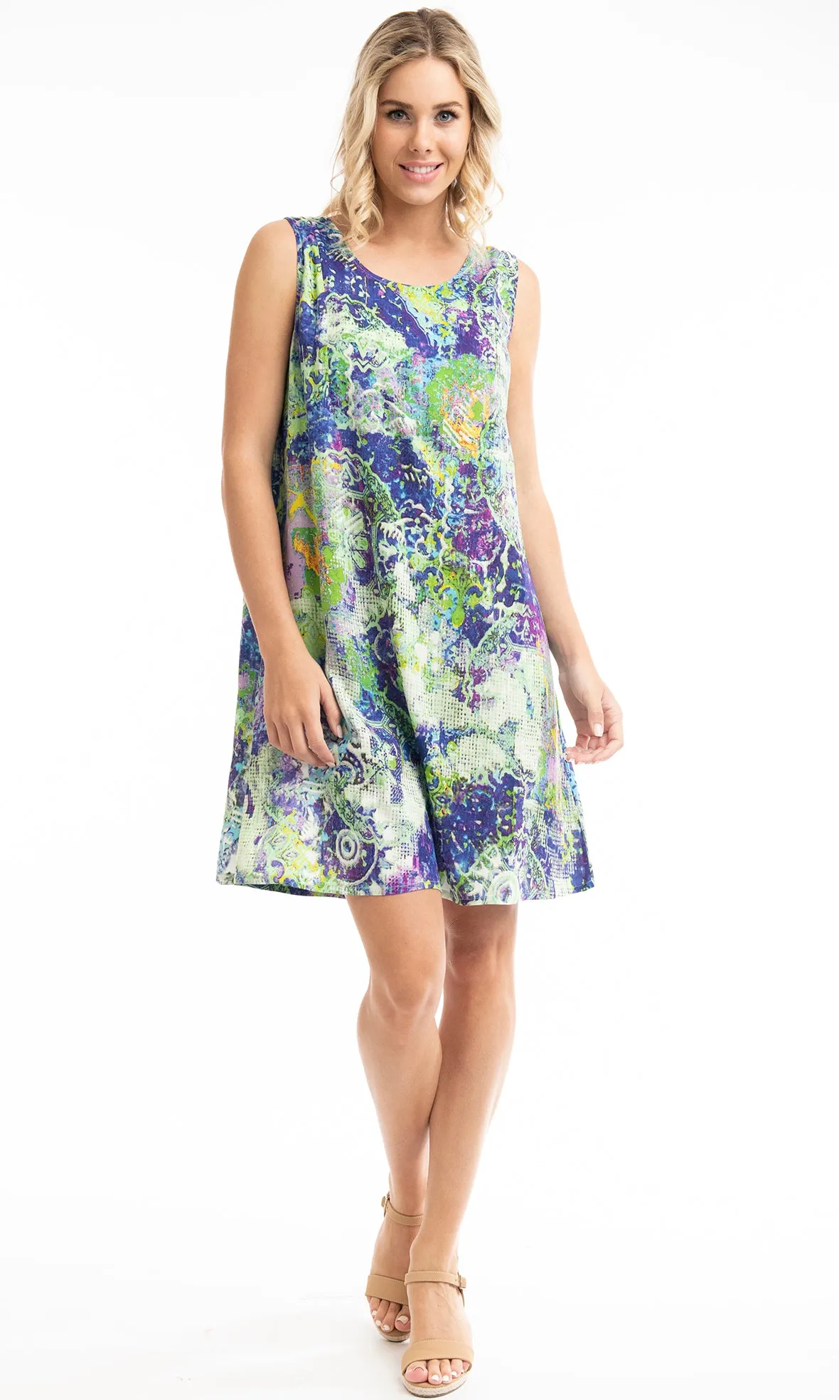 Rayon Dress Shift Flaired Printed, More Prints