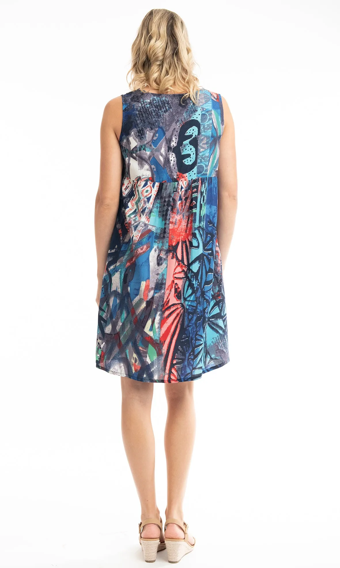 Rayon Dress Shift Flaired Printed, More Prints