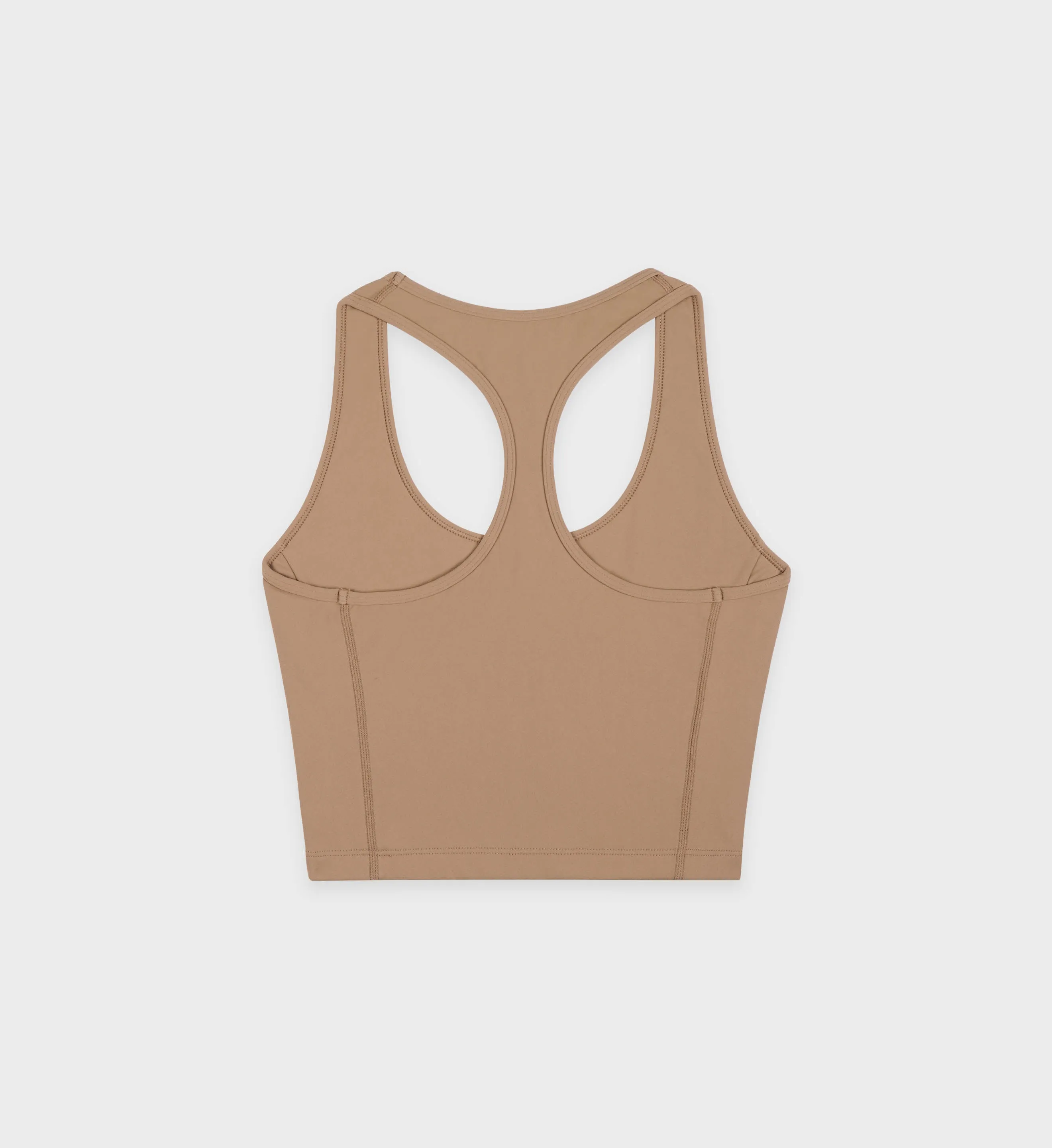 Runner Script Sports Tank - Earl Gray/White