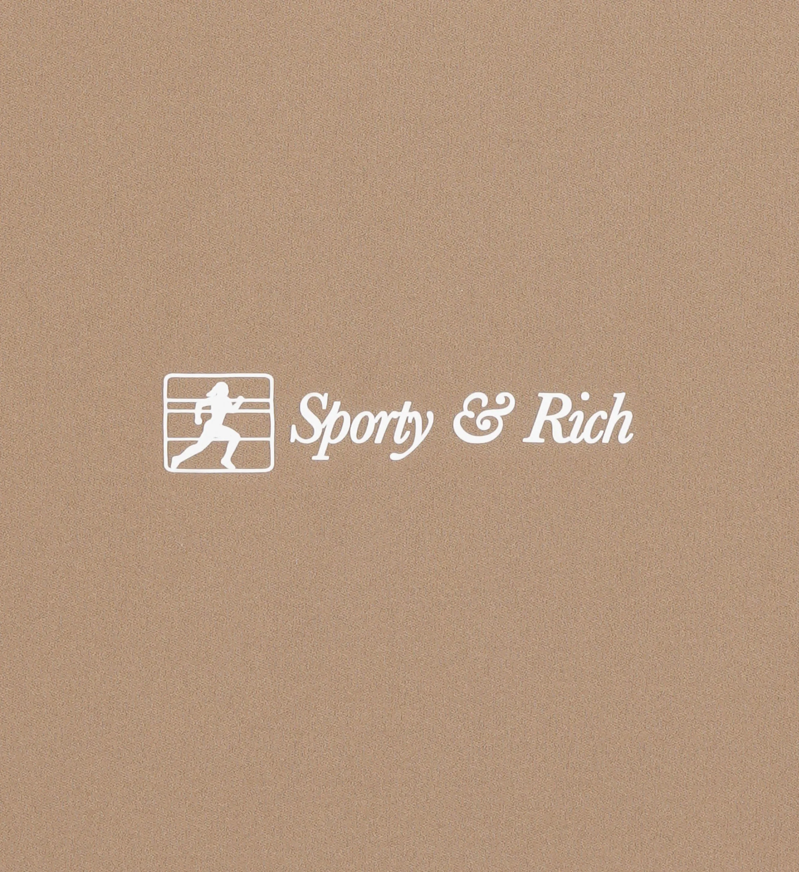 Runner Script Sports Tank - Earl Gray/White