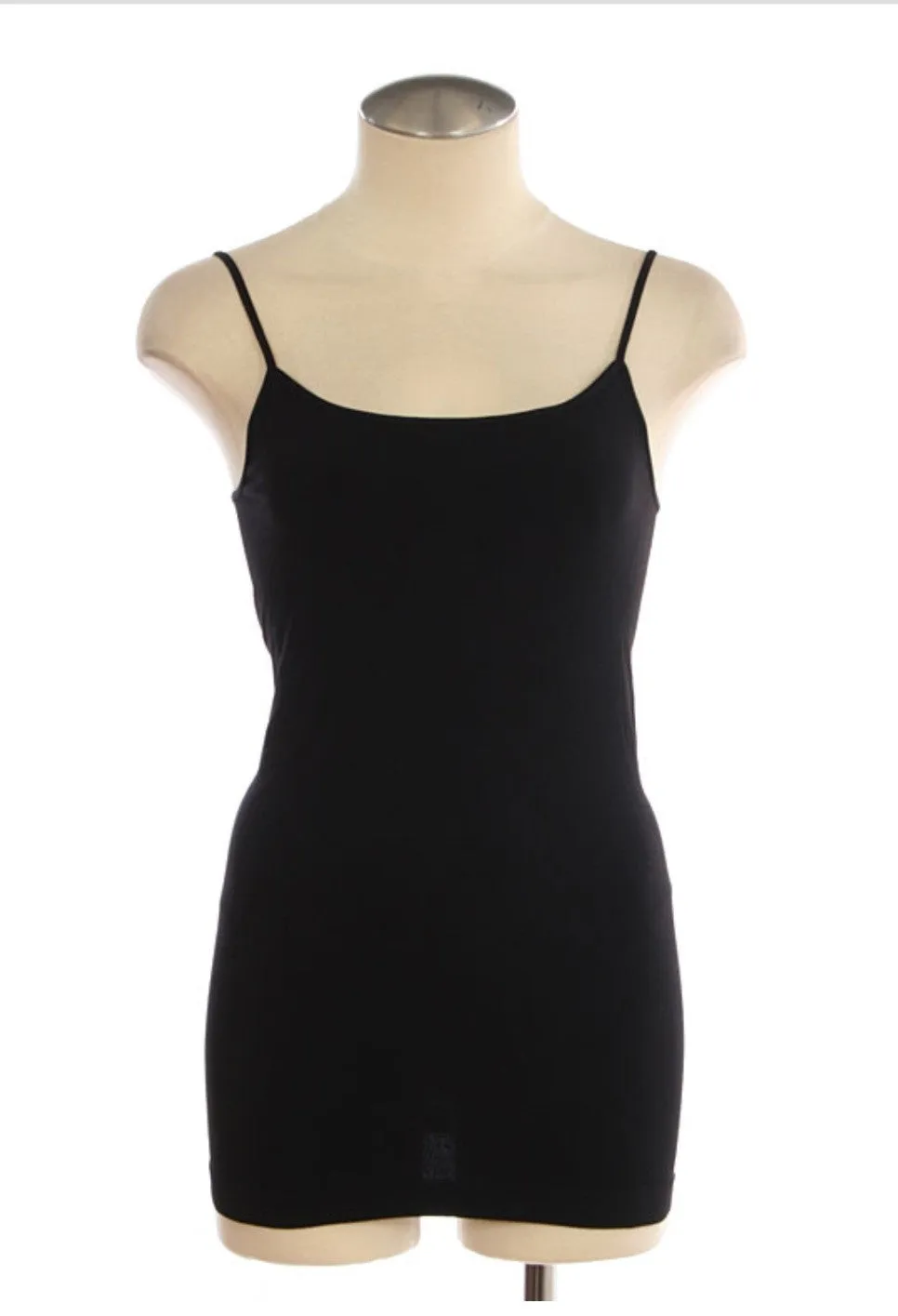 Seamless Cami  Longer fit: Black