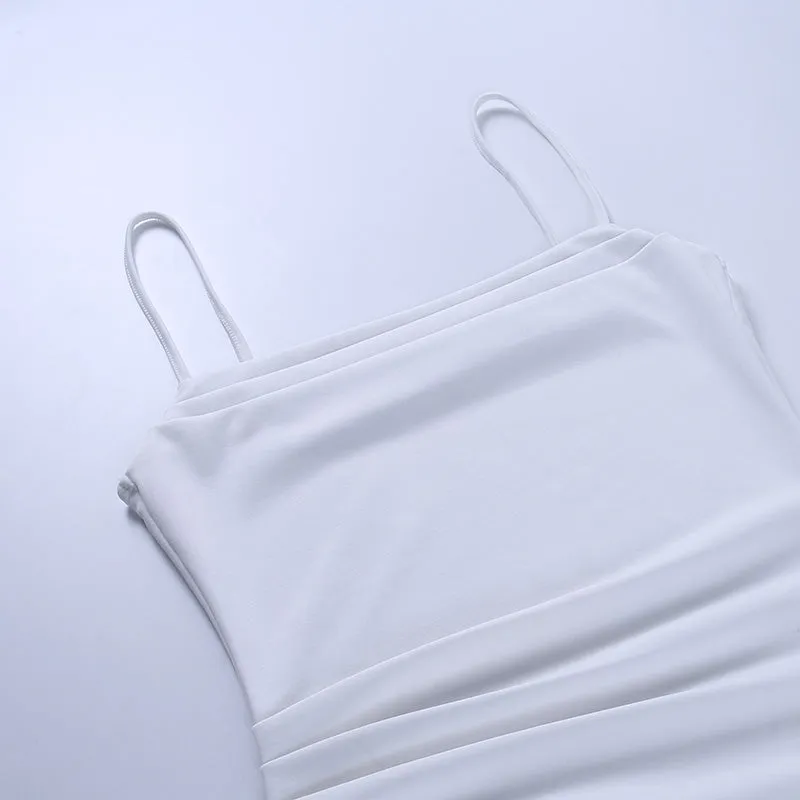 Sexy Slim-fitting Solid Color Slip Dress