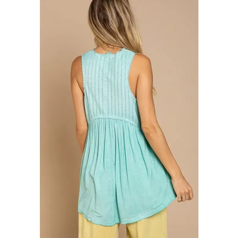 Simple But Unique Babydoll Knit Tank Top