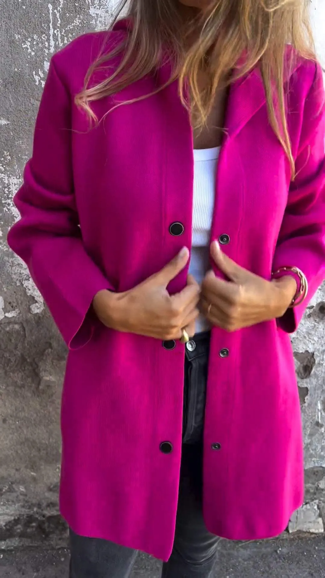 SINEAD | CASUAL SINGLE BREASTED JACKET WITH HOOD