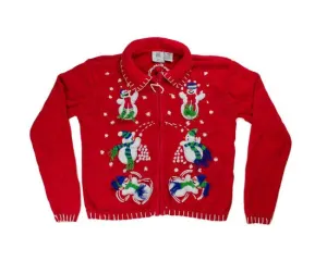 Snow Ball Fight-Kids Christmas Sweater