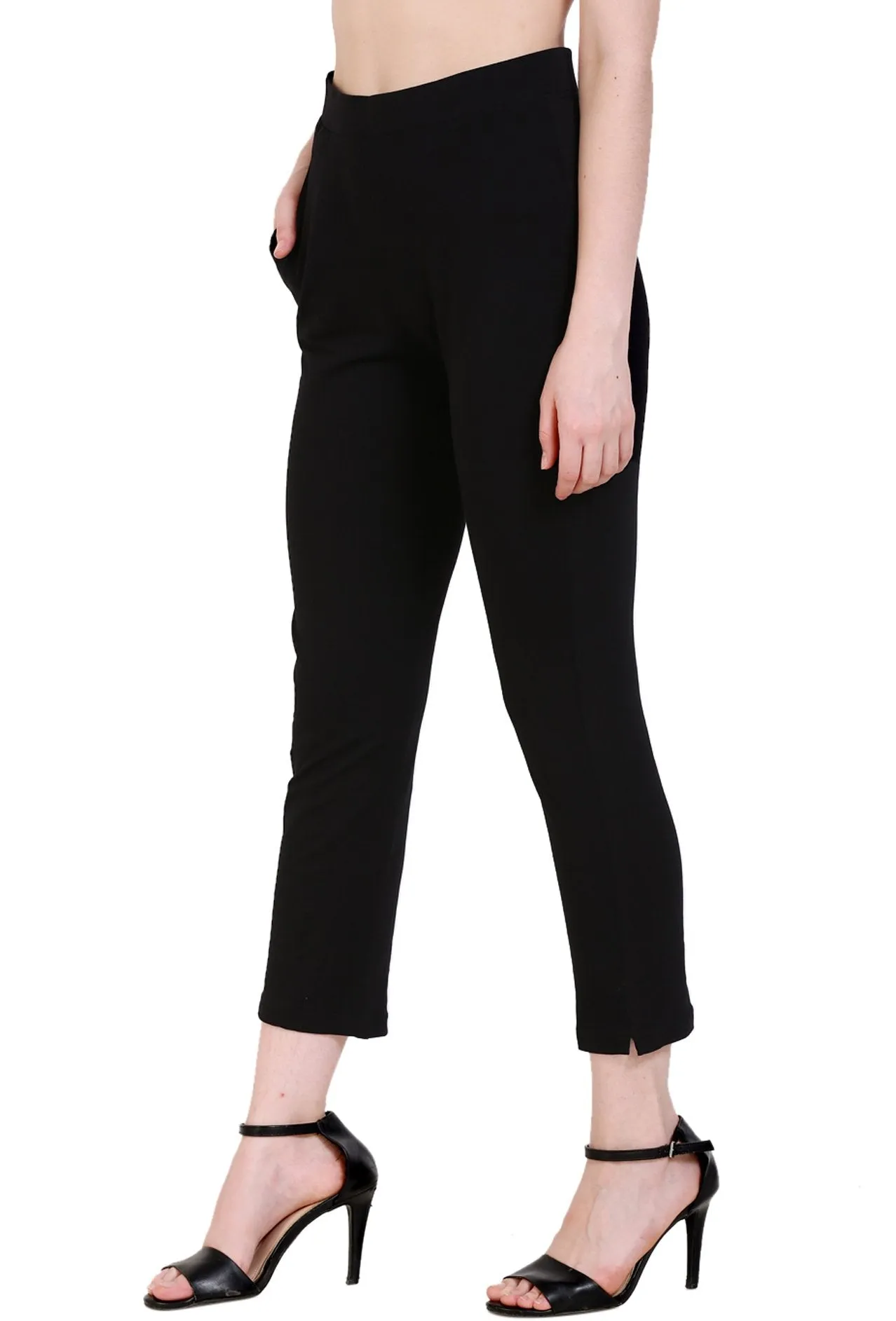 Sona Women's/Girl's International Soft  Cotton Regular Fit Straight Pants/Trouser-Blue