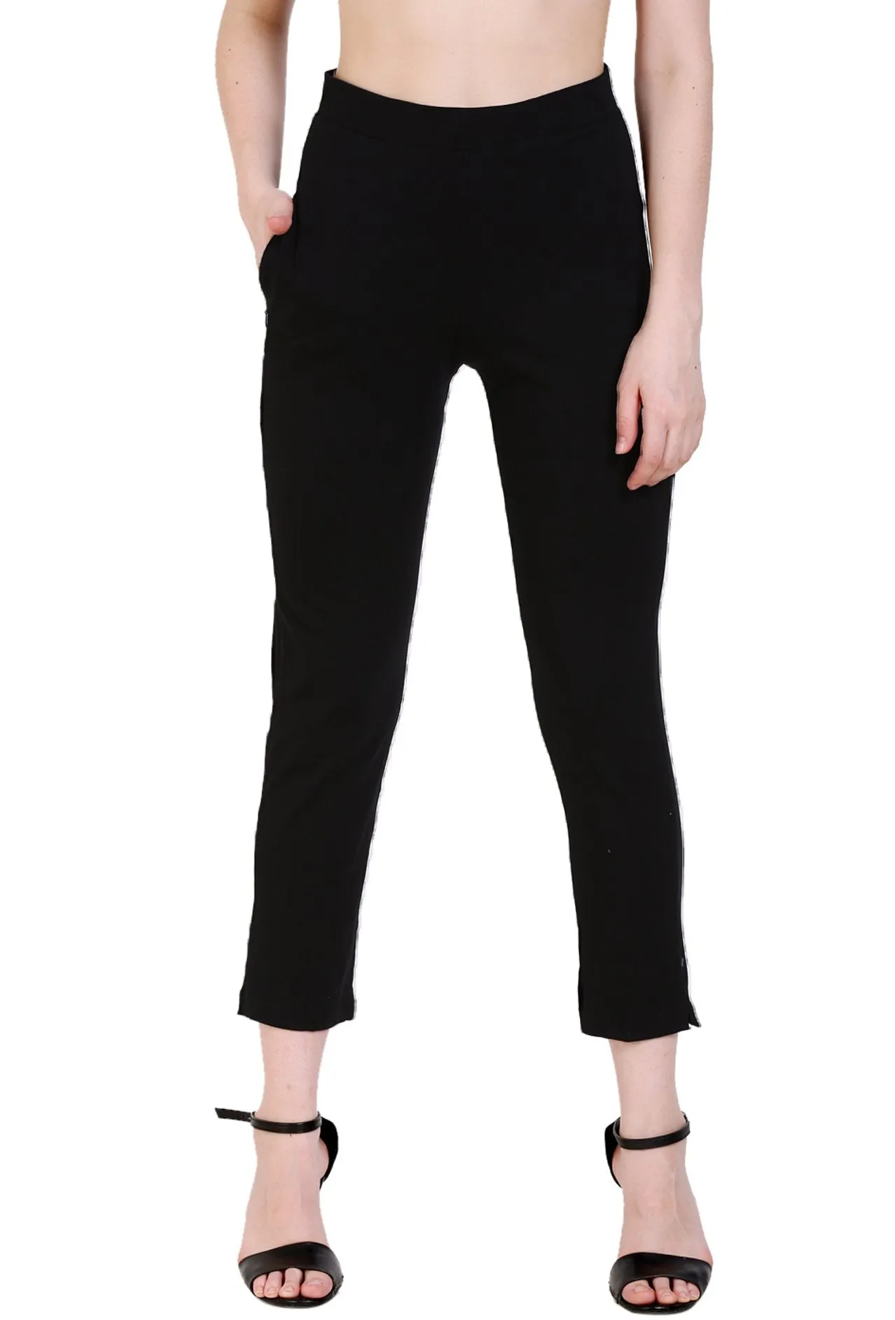 Sona Women's/Girl's International Soft  Cotton Regular Fit Straight Pants/Trouser-Blue