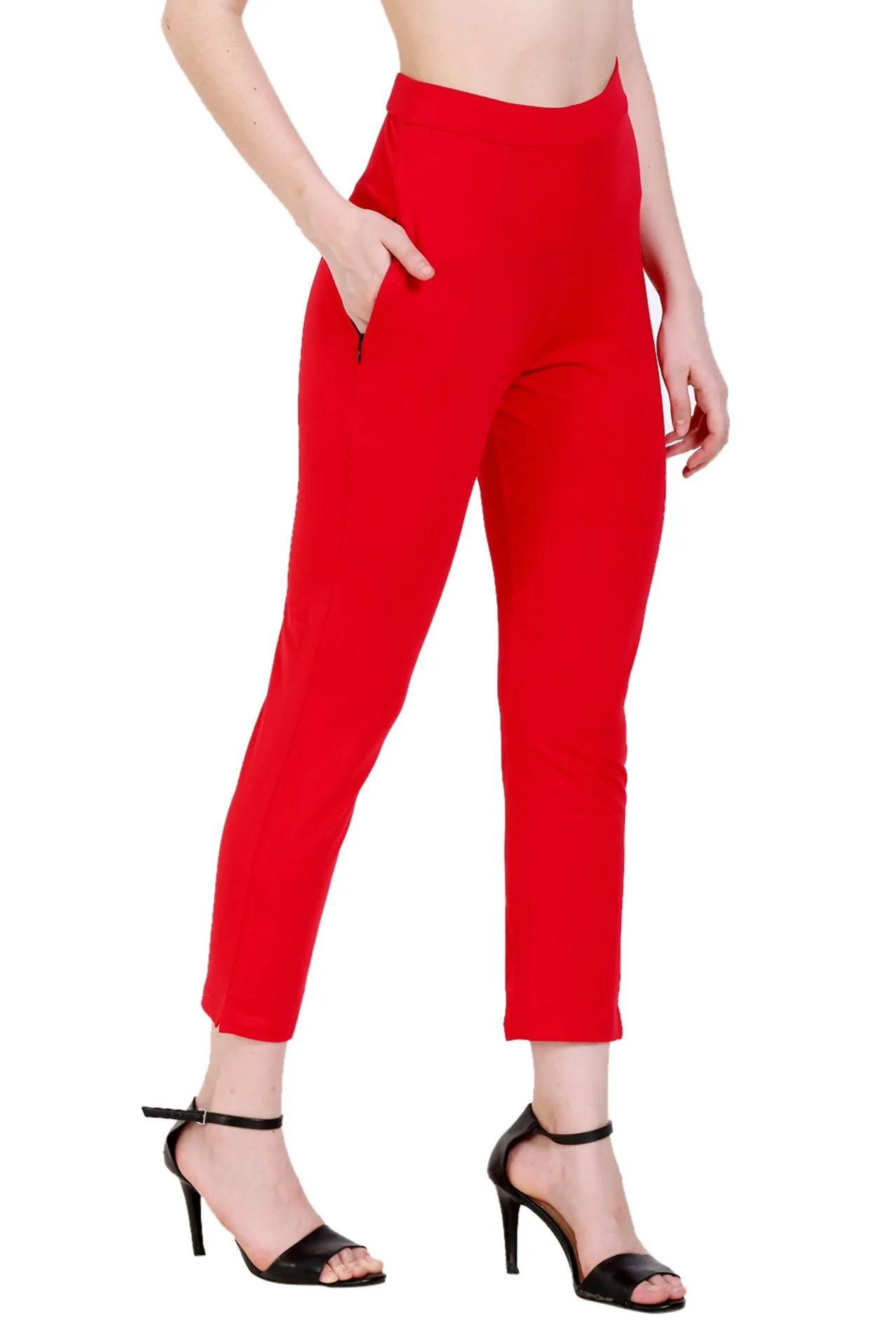 Sona Women's/Girl's International Soft  Cotton Regular Fit Straight Pants/Trouser-Blue