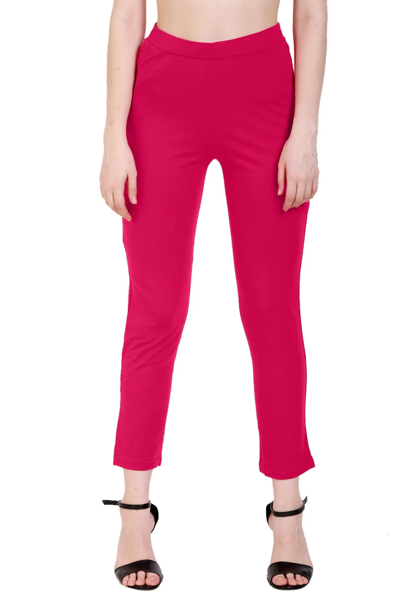 Sona Women's/Girl's International Soft  Cotton Regular Fit Straight Pants/Trouser-Blue