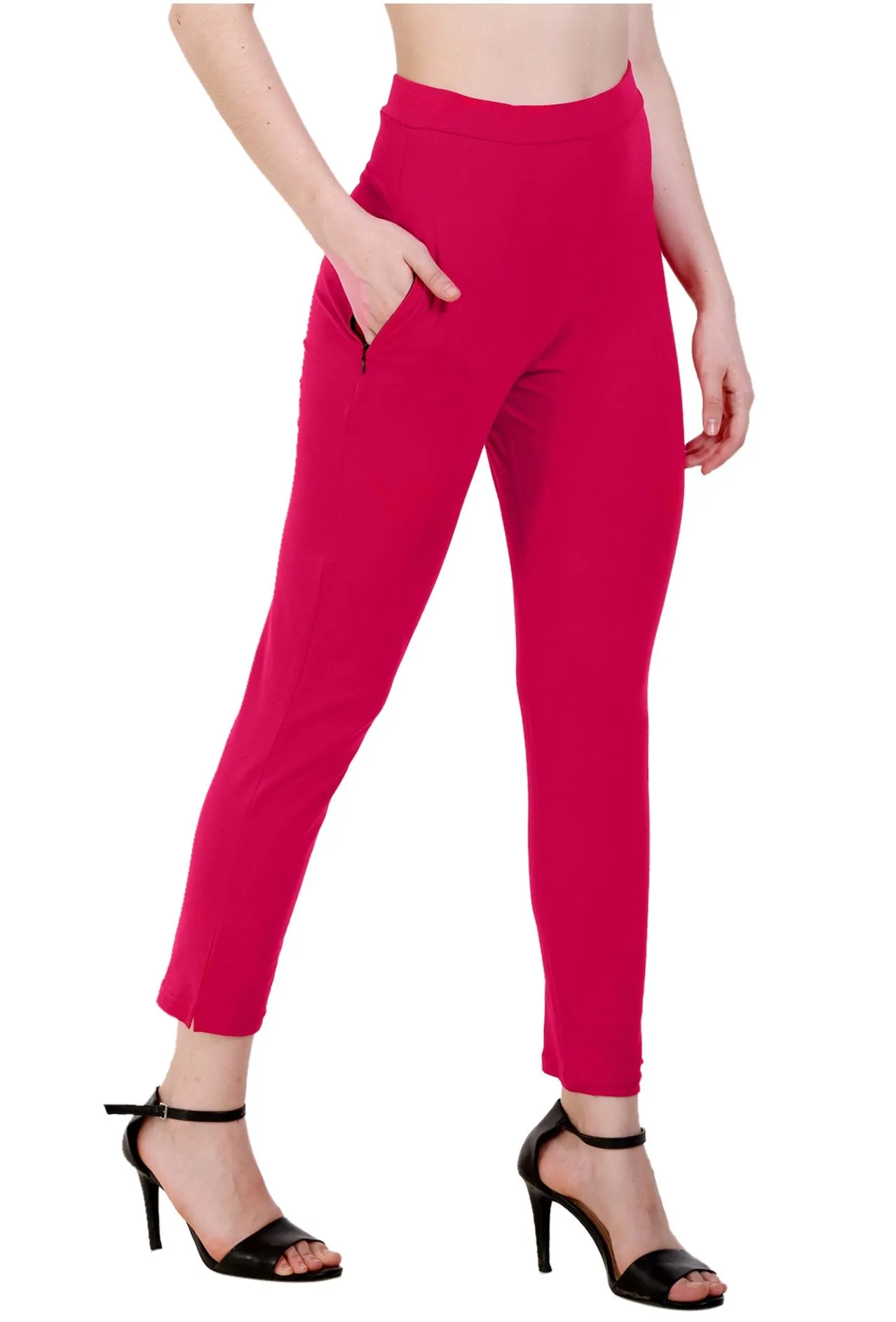 Sona Women's/Girl's International Soft  Cotton Regular Fit Straight Pants/Trouser-Blue