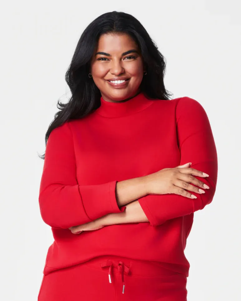 Spanx: AirEssentials Mock Pullover in Spanx Red 50761R
