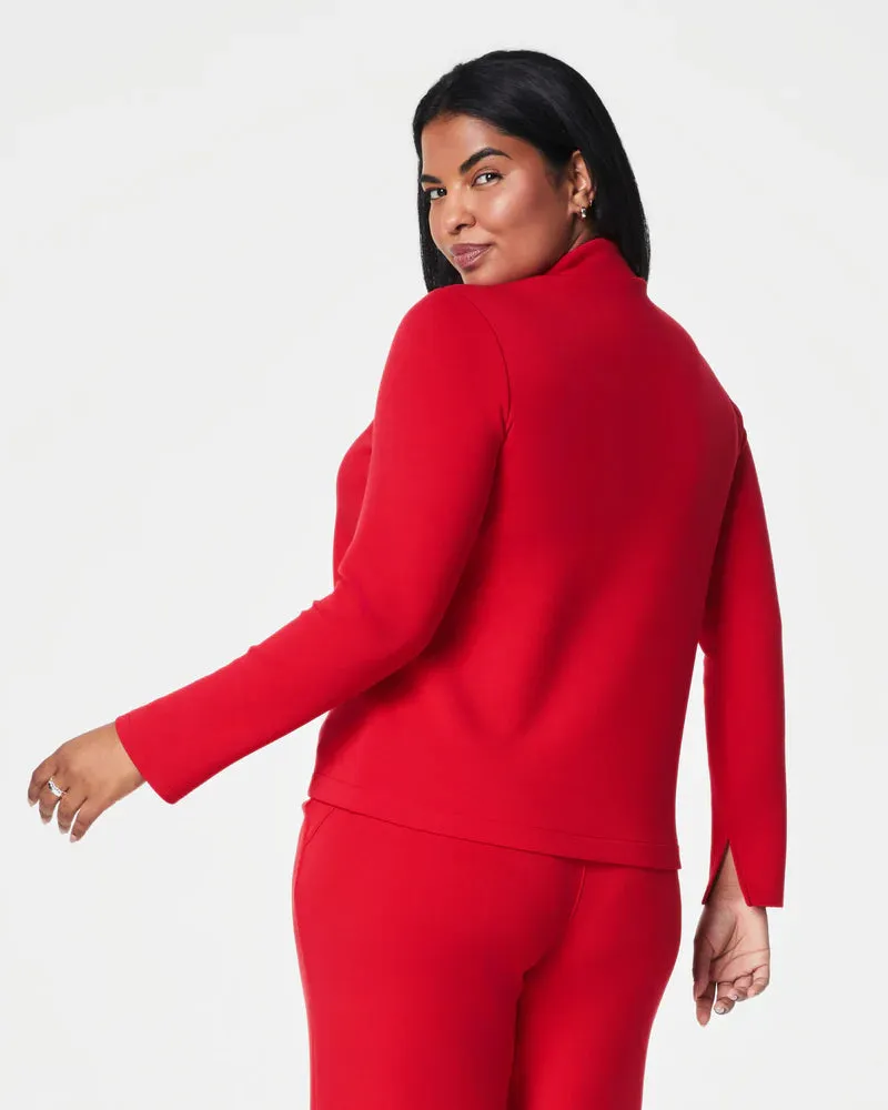 Spanx: AirEssentials Mock Pullover in Spanx Red 50761R