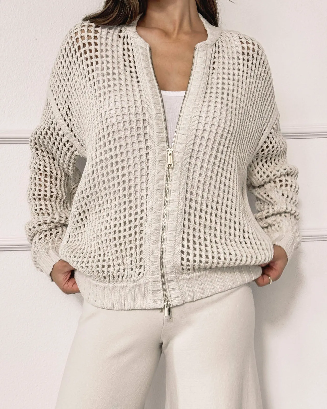 Splendid x @Cellajaneblog Zip Sweater Bomber Jacket