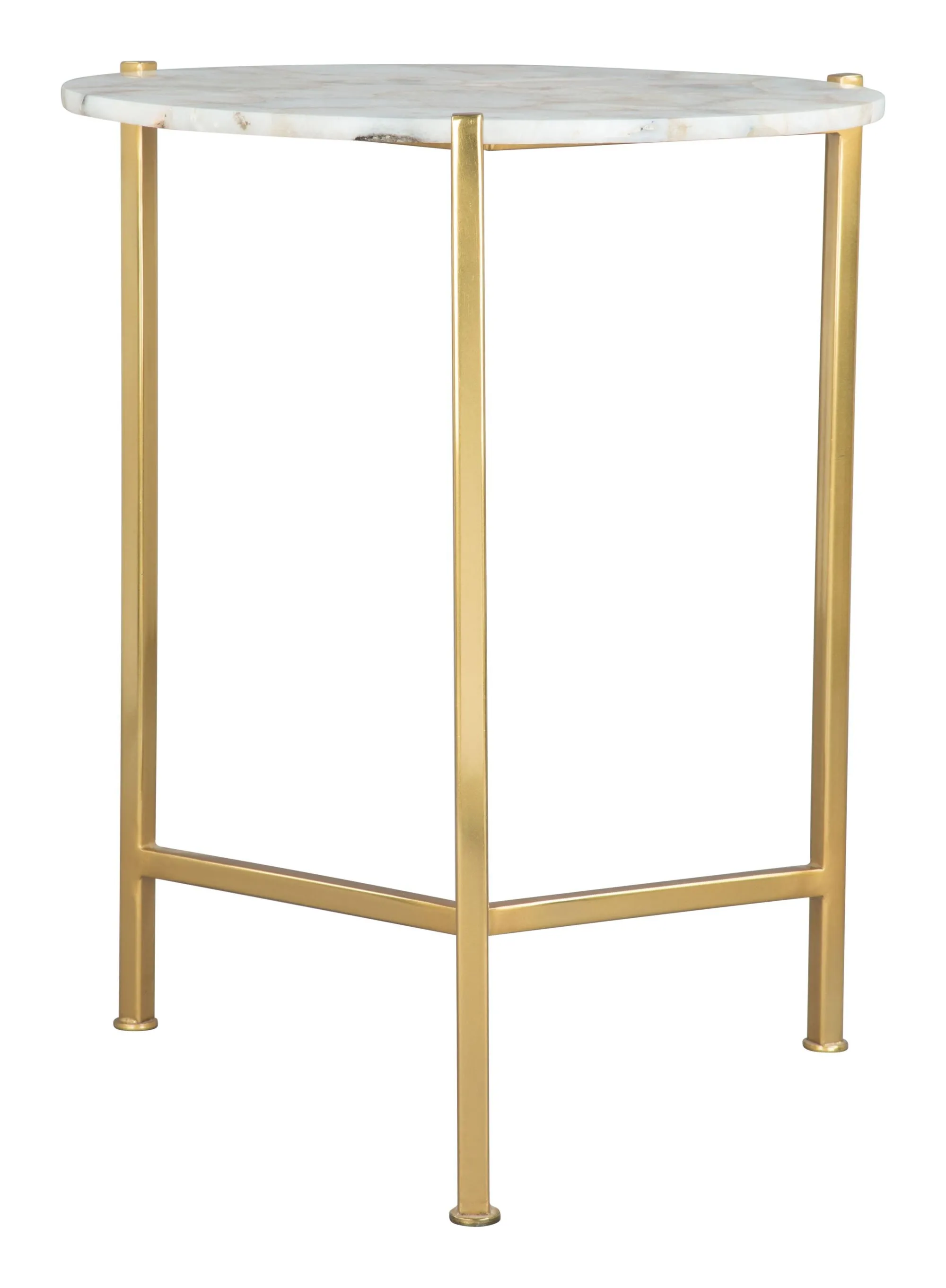 Stoned Golden Iron Side Table
