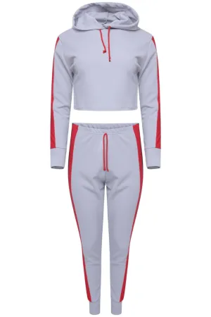 Stripe Cropped Loungewear Set