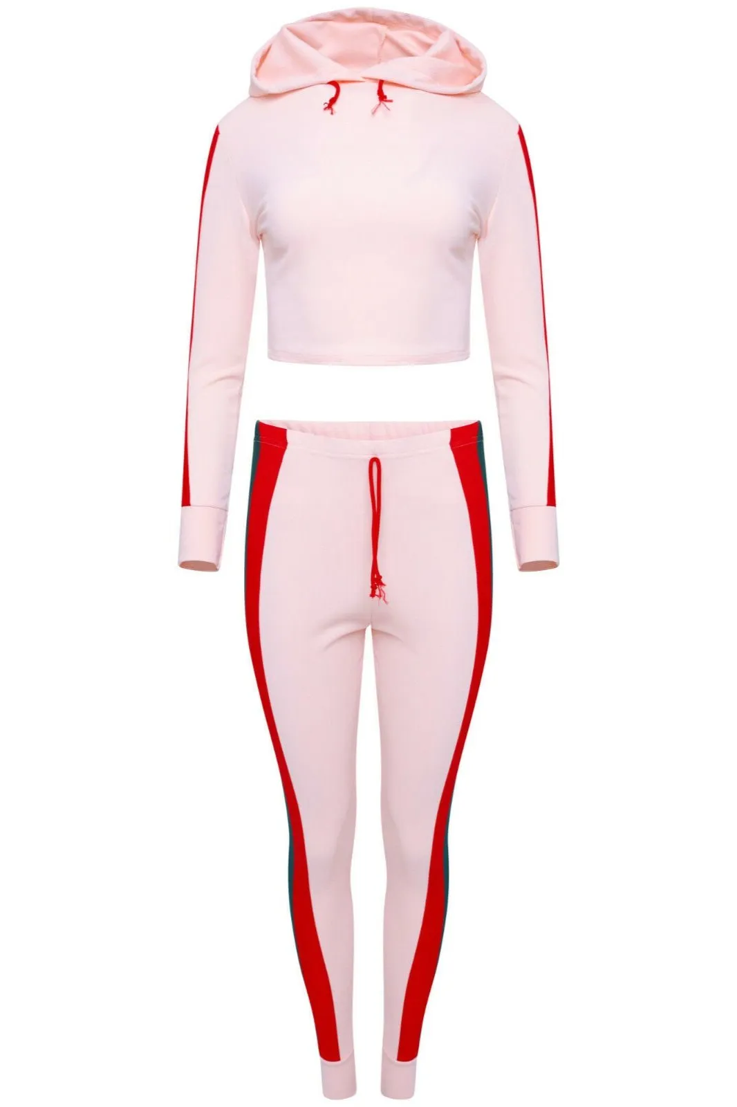 Stripe Cropped Loungewear Set
