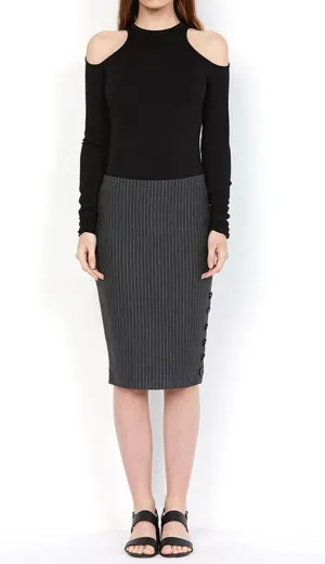 Striped Resplendent Pencil Skirt