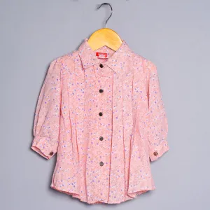 Stylish Floral Print Girls Tops