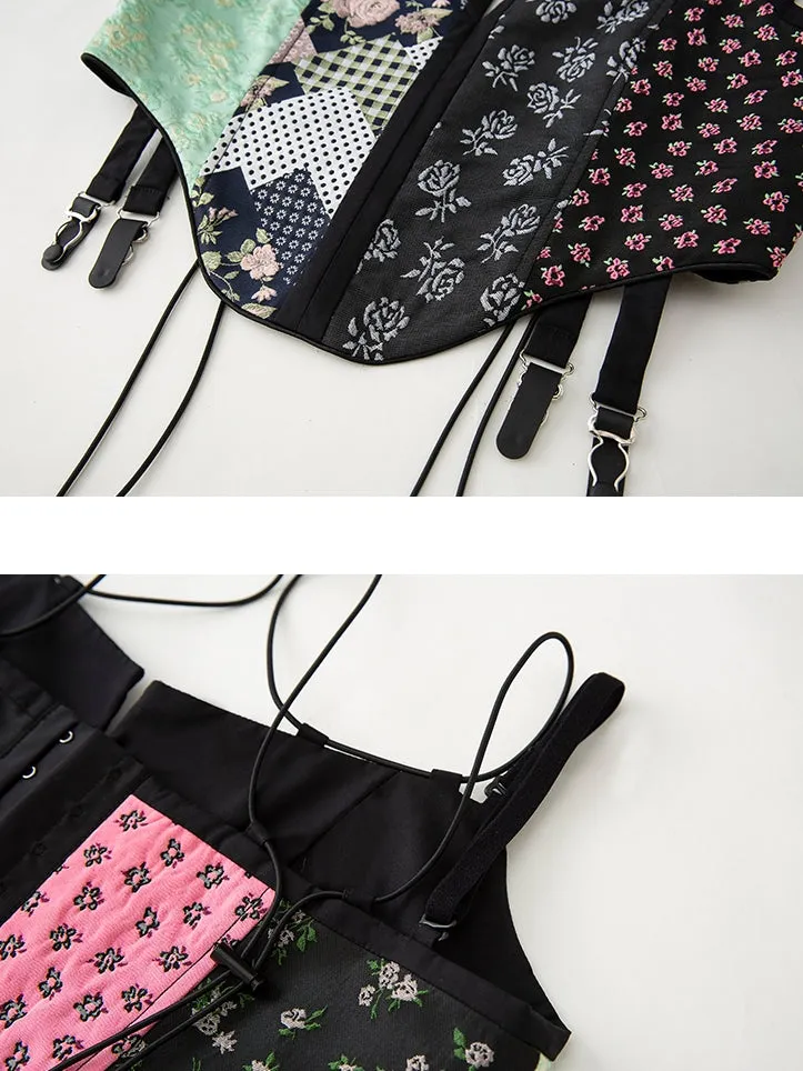 Stylish Jacquard Corset Vest