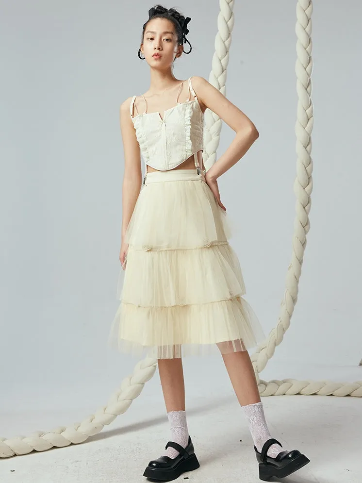Stylish Jacquard Corset Vest