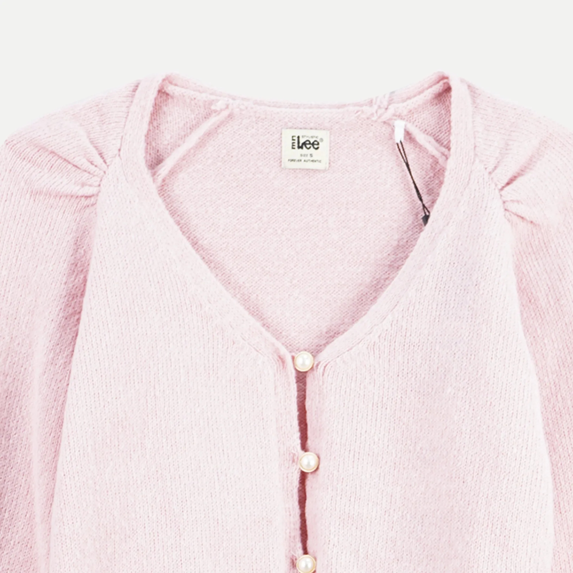 Stylistic Mr. Lee Ladies Basic Plain Long Sleeve Cardigan for Women Trendy Fashion High Quality Apparel Comfortable Casual Jacket for Women Boxy Fit 116663 (Pink)