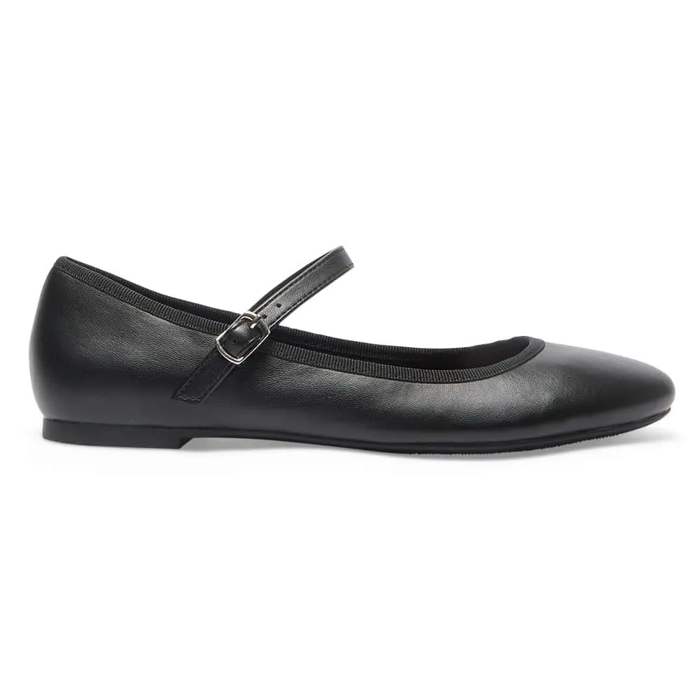Sweet Flat in Black Smooth