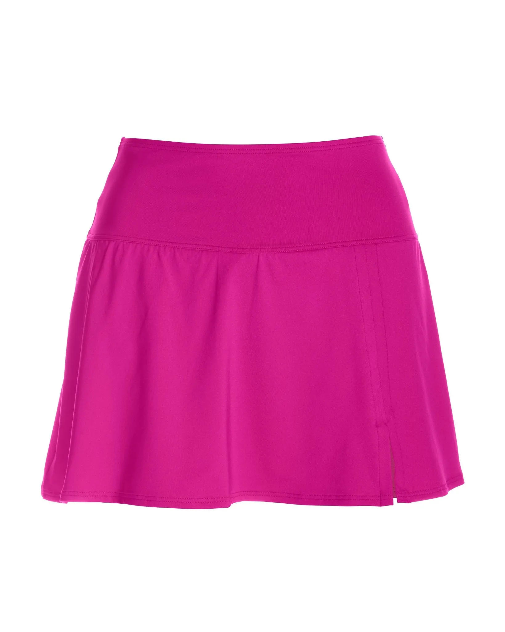 Swim Sense High-Waisted Skirted Bottom Fuchsia Red