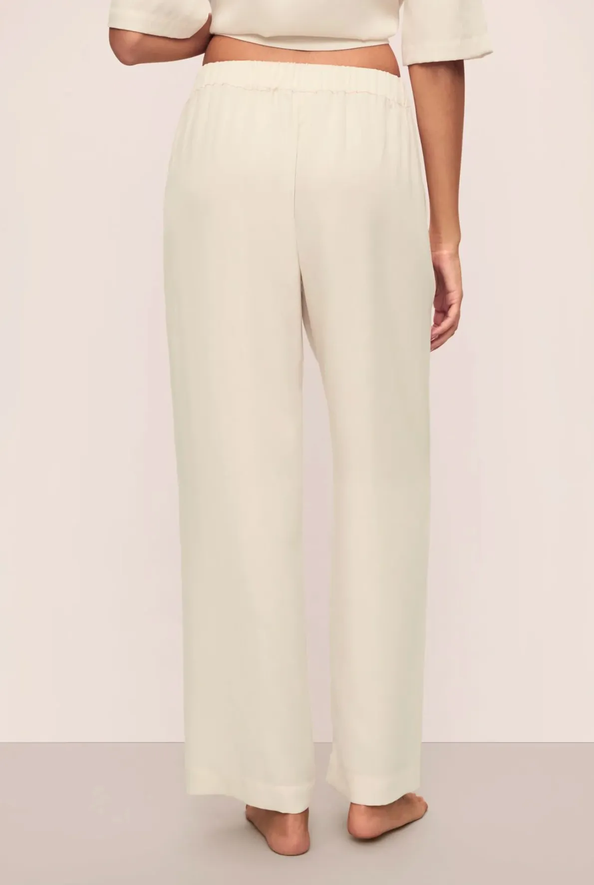 Tencel Woven Relaxed Pant in Ecru